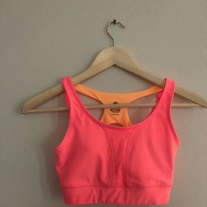 Neon sports bra